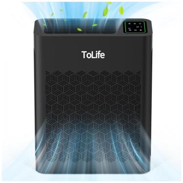 Imagem de Purificador de Ar Doméstico até 100 m2 com Sensor de Qualidade de Ar, 110V, ToLife, Preto