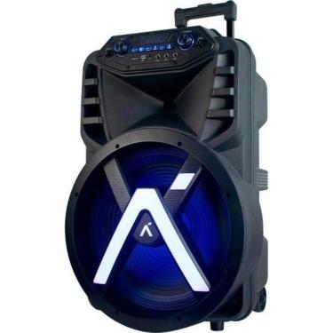 Imagem de Caixa de Som Bluetooth Aquário HP-900 900W RMS com USB Micro SD AUX Rádio FM e Iluminação LED Preto