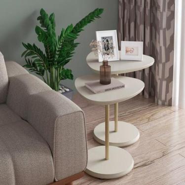 Imagem de Kit 2 Mesas de Apoio Bel Branco - Espresso Móveis