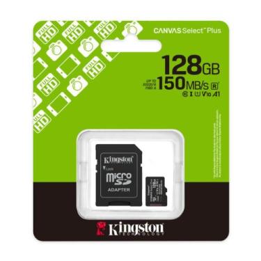 Imagem de Cartao De Memória Kingston Sdxc 128Gb Class 10 U1 V10 A1 Canvas 150Mb/