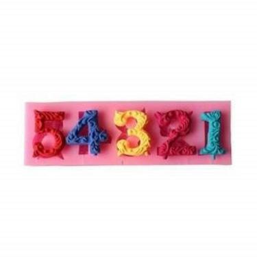 Imagem de Molde De Silicone Número Decorado 1 Ao 5