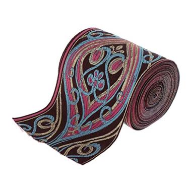 Imagem de Almencla Fita de tecido de 5 metros borda de fita decorativa tecido fita de tecido borda jacquard Hanfu costurar DIY, conforme descrito, 80x5000mm