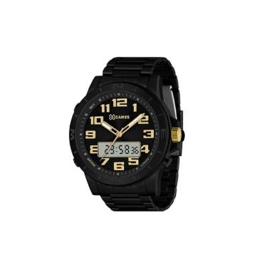 Imagem de Relogio XGames masculino digital analogico preto dourado aço inox a prova dagua XMNSA003 P2PX