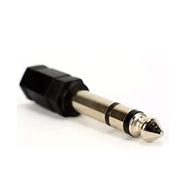 Imagem de Adaptador Plug Conector P2 Fêmea Para P10 Macho Estéreo Auxiliar Som Multifuncional PREMIUM ONYK