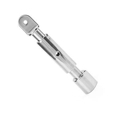 Imagem de Conector do tubo do dossel Junta do toldo C Conector do tubo do dossel 316 Aço inoxidável com tampa deslizante retrátil de 3 seções Conjunto de modificação do navio