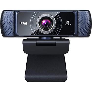 Imagem de VITADE Webcam 1080p 60fps com microfone para streaming, 682H Pro HD USB computador web câmera câmera de vídeo para jogos conferência Mac Windows desktop PC laptop, preto
