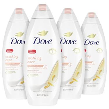 Imagem de Dove Sabonete corporal calmante para peles sensíveis com óleos infundidos de calêndula, hidrata e reabastece a pele sem sulfato 650 ml, 4 unidades