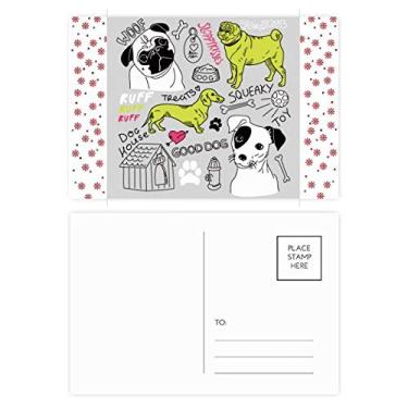 Imagem de Desenho animado cachorro texto ilustração brinquedo padrão Natal flor celebração cartão postal bênção postal
