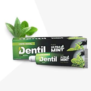 Imagem de Creme Dental Dentil Sem Fluor Com Xilitol Ultra Mint 70G Kit C/3