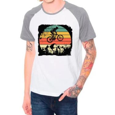 Imagem de Camiseta Raglan Bike Bicicleta Ciclismo Cinza Branco Inf07 - Design Ca