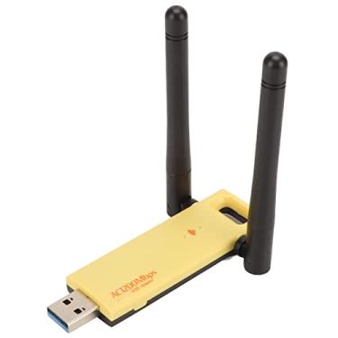 Imagem de Dongle WiFi de 1200 Mbps, Adaptador WiFi USB de Banda Dupla Com 2 Antenas de Alto Ganho de 3dBi Adaptador USB Sem Fio para PC Tablet Laptop, para Windows