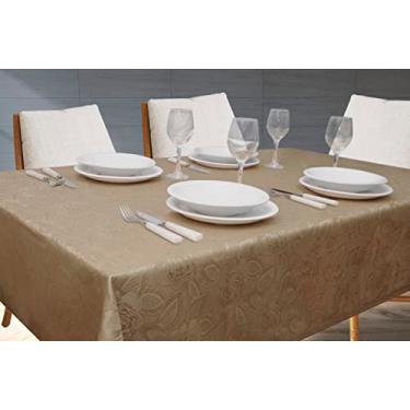 Imagem de Toalha Para Mesa Com 6L Lugares Retangular 2,00m Tecido Em Jacquard Para Sala Jantar | Admirare (6L Lugares, Fendi)