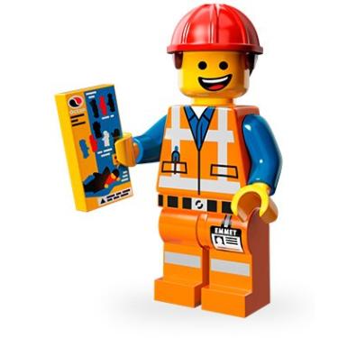 Imagem de THE LEGO MOVIE SERIES- HARD HAT EMMET LEGO FIGURE