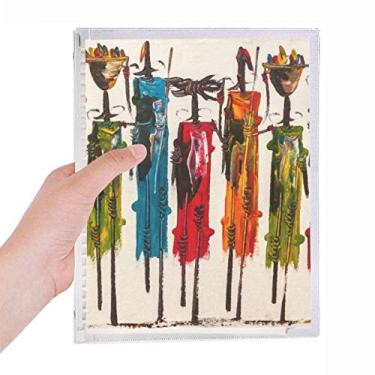 Imagem de Caderno abstrato de arte africana guerreiro negro folha solta diário recarregável artigos de papelaria