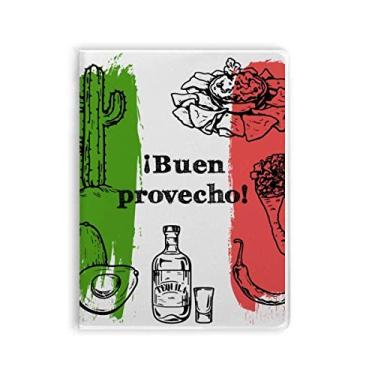 Imagem de Caderno de desenho do México com estampa de culinária e pasta de cacto redonda