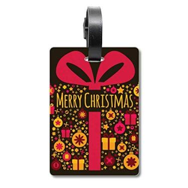 Imagem de Bolsa de Viagem Preta Etiqueta Cartão de Bagagem Scutcheon Etiqueta