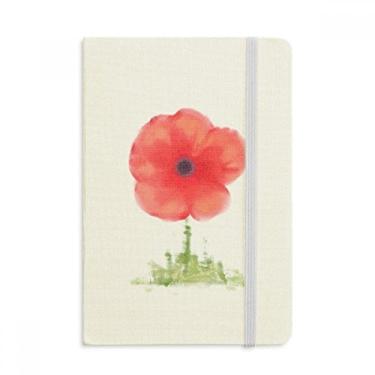 Imagem de Caderno de flores vermelhas em formato de milho arte aquarela oficial de tecido capa dura diário clássico