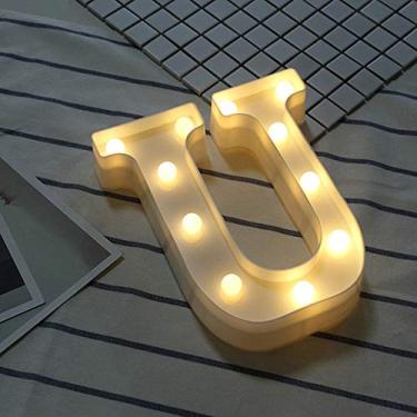 Imagem de Número de placa de casa flutuante 3D DIY branco letra de plástico luz LED letreiro alfabeto lâmpada noturna para decoração de ambientes internos e externos