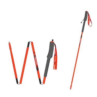 Imagem de N/H Pacote com 2 bastões de caminhada leves - Bases dobráveis de 99% fibra de carbono, bastões de caminhada dobráveis e fortes, bastões de caminhada profissionais duráveis para todos os terrenos/para homens, mulheres