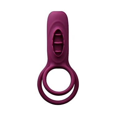 Imagem de Vibrador 10 Modos Duplo Anel Estimulador Clitóris Atraso Ejaculação Masculino Erótico Zatla Shop (Roxa)