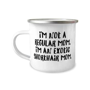 Imagem de Caneca divertida Exotic Shorthair Cat s, I'm Not a Regular Mom I'm an Exotic Shorthair Mom, Birthday de 355 ml para gatos exóticos de pelo curto
