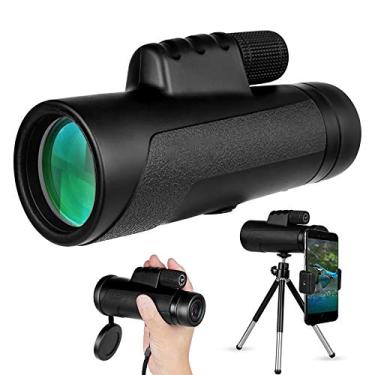 Imagem de Telescópio monocular para adultos, zoom à prova d'água de alta definição 12X50 FMC BAK4 Prisma com suporte para smartphone e tripé, para observação de pássaros, acampamento, cenário