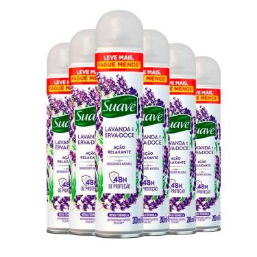 Imagem de Kit Desodorante Antitranspirante Suave Lavanda e Erva Doce 200ml C/6 Unidades
