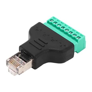 Imagem de Adaptador de Terminal de Parafuso RJ45 3 Peças RJ45 Rosca Fêmea para Conector de Rede de 8 Pinos Sem Solda