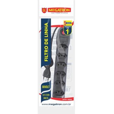 Imagem de Filtro De Linha 06 Tom. Pp 3X0,75X1,00Mt 2P+T Pt Megatron