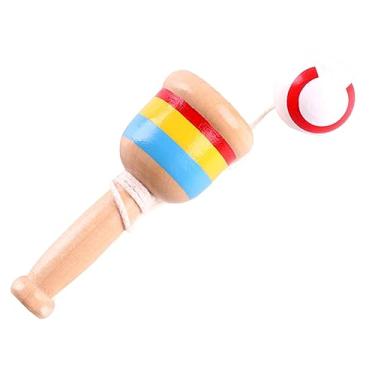 Imagem de Copo de Captura de Bola, Bola de Captura de Madeira Desafiadora Resistente Segura e Confiável Emocionante para Viajar (Branco)