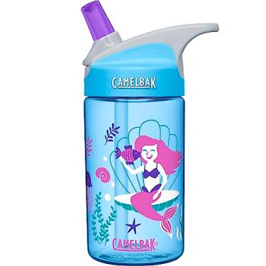 Imagem de CamelBak Garrafa de água à prova de derramamento para crianças válvula Big Bite – Livre de BPA – 350 ml, sereias mágicas, apenas garrafa, 0,4 litros