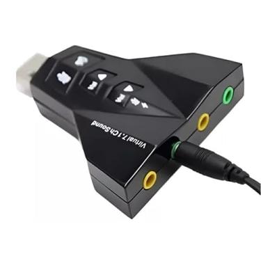 Imagem de Placa De Som Usb 7.1 Canais Externa Adaptador Audio Fone e Microfone Notebook Computador Pc Premium Marca LBL DISTRIBUIDORA