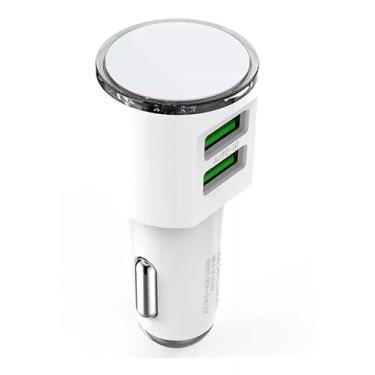 Imagem de Carregador de celular para carro Veicular 3.4A com 2 Entradas Usb