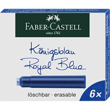 Imagem de Cartucho de tinta padrão Faber Castell 185506 - Azul (pacote com 6)