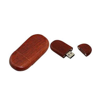 Imagem de Flash Drive USB de madeira de 64 GB, unidades USB cartão de memória, pen drive USB 2.0, pen drive, armazenamento de data, pendrive, armazenamento externo (vermelho)