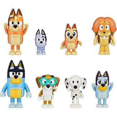 Imagem de 8 PCS Wolfs Bluey Family&Friend Playset Action Figures Set, Wolfs-Bluey Action Collectible Figurines for Birthday Cake Topper