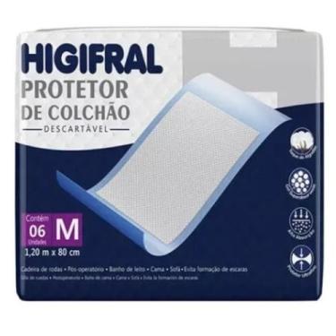 Imagem de Protetor Descartável Cama/Colchão-Higifral  M C/ 6 Unid. 1,20Mx80cm