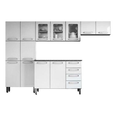 Imagem de Cozinha Bertolini Evidence New 04 peças 13 portas 04 gavetas em aço - Branco
