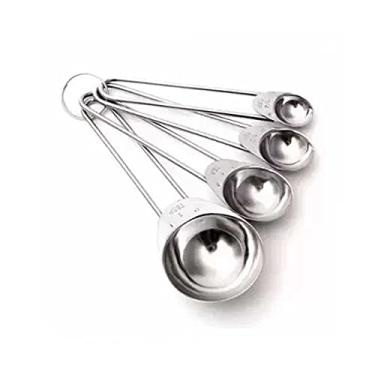 Imagem de Mimo Style Conjunto de 4 Colheres Medidoras, Próprias Para Ingredientes Secos ou Líquidos, Possui Marca de Capacidade Nas Alças, Produto Leve e Fácil de Manusear, Material de Aço Inox de Qualidade