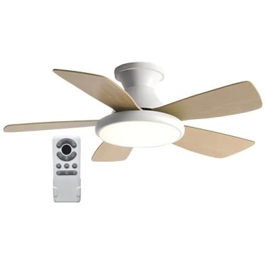 Imagem de Ventiladores De Teto De 48 Polegadas Com Luzes, Ventilador De Teto Com Controle Remoto, Ventilador De Teto Moderno Com Motor Reversível, Silencioso (Color : Style 1, Size : 48in)