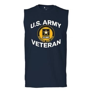 Imagem de Camiseta masculina licenciada Patriotic Armed Forces da US Army Soldier for Life Military Pride DD 214 Patriotic Armed Forces, Azul marinho, M