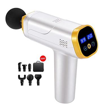 Imagem de Pistola Massageadora Profissional Alta Frequência 6 Cabeça de Massagem (Luar branco)