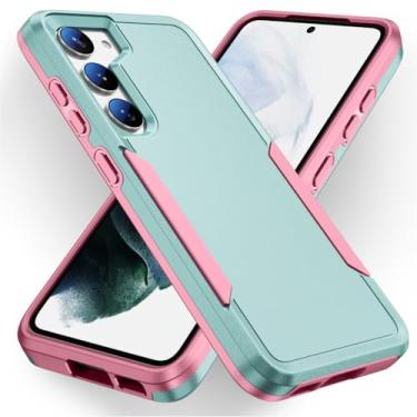 Imagem de Capa protetora anti-queda para Samsung Galaxy S23 Ultra S22 Plus S21 FE S20 5G A54 A14 A53 A33 A73 A52S A52 Bolsa, verde e rosa, para Galaxy S20