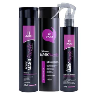 Imagem de Avora Kit Magic Purple Platinum Gloss + Spray + Shampoo