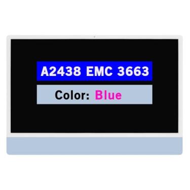 Imagem de BTSELSS Tela de substituição de tela de 24 polegadas para iMac A2438 M1 2021 (4 portas) EMC 3663 MGPC3xx/A MGPD3xx/A MGPF3xx/A 4480X2520 4,5K Montagem digitalizador de tela LCD 661-16575 (azul)