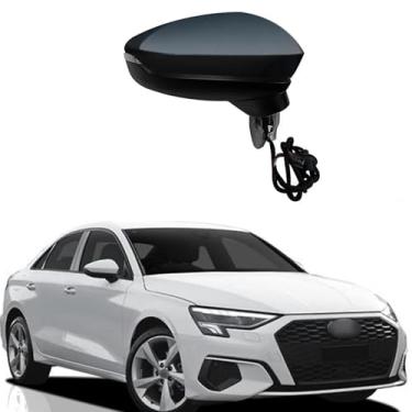 Imagem de Substituição do espelho lateral do passageiro adequado para Audi A3 A3L 2019, 2020, 2021, 2022, conjunto de espelho lateral para acessórios Audi, montagem de espelho retrovisor lateral (14 fios)