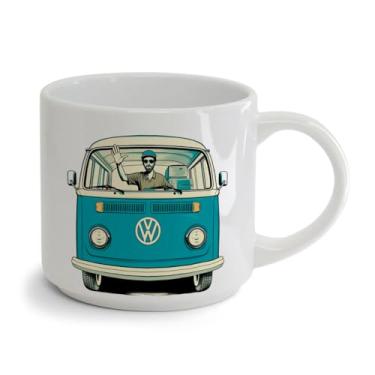 Imagem de Xícara Bucks Porcelana 450ML kombi azul motorista