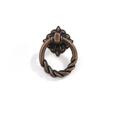 Imagem de Anel Retro Puxadores de Bronze Puxadores de Armário Puxador de Armário Puxador Anel Puxadores de Móveis Puxadores de Armário Cômoda Puxador de Gaveta, 4