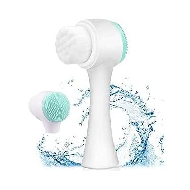 Imagem de Generic Escova Facial 2 em 1, Limpeza Profunda da Pele, Queratina, Silicone, Massagem Manual Super Macia para Cuidados com o Rosto