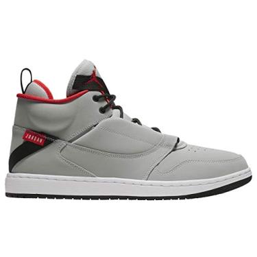 Imagem de Tênis de basquete masculino Nike Jordan Fadeaway, Wolf Grey/White-university Red, 8